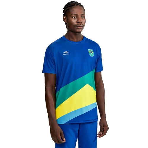 Camiseta manga curta masculina podium time brasil Mormaii