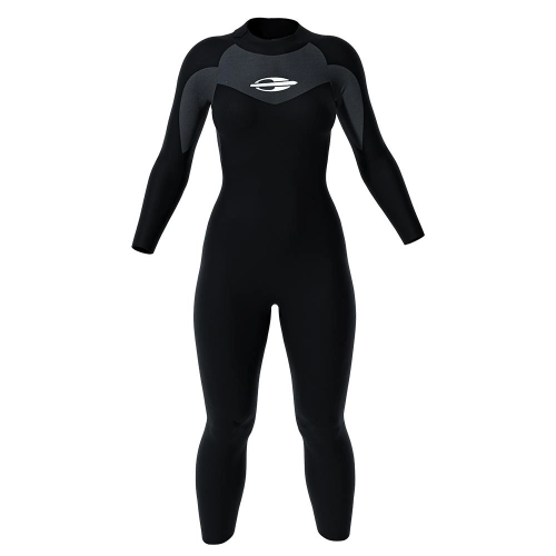 Long john manga longa backzip 3-2mm feminino triathlon natacao
