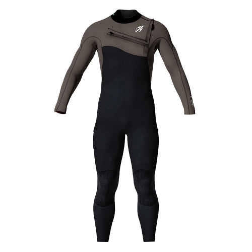 Long john manga longa chestzip 3-2mm masculino flexxxa pro surf
