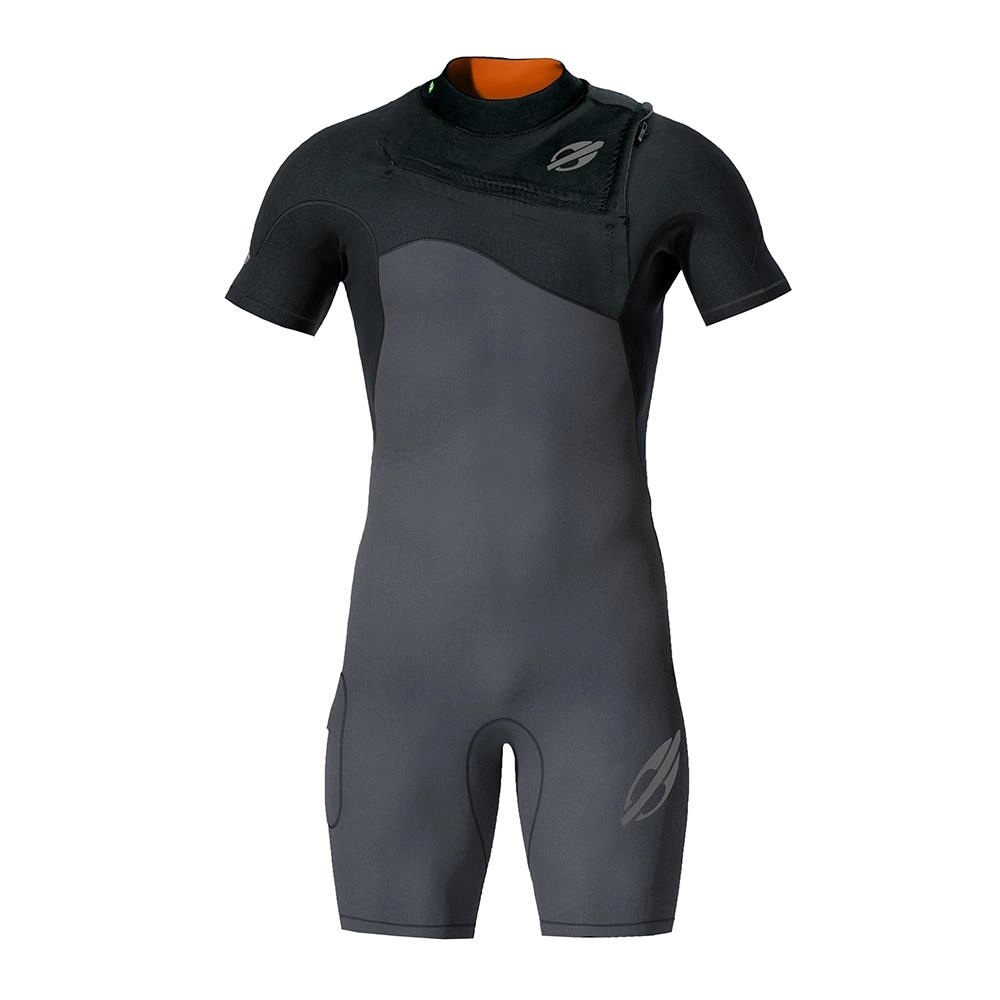 Short john manga curta chestzip 1mm masculino flexxxa pro surf