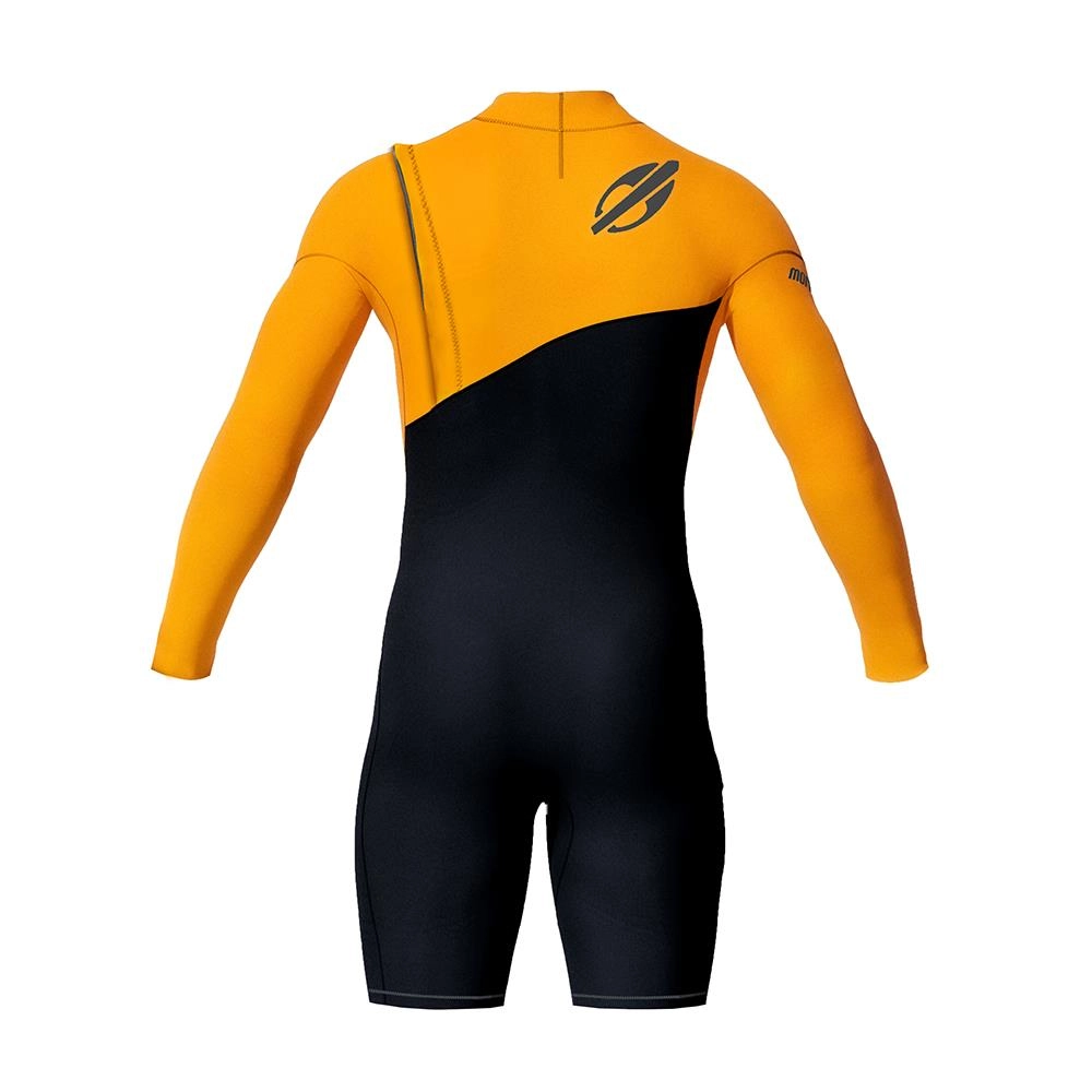 Short john manga longa chestzip 1mm masculino flexxxa pro surf